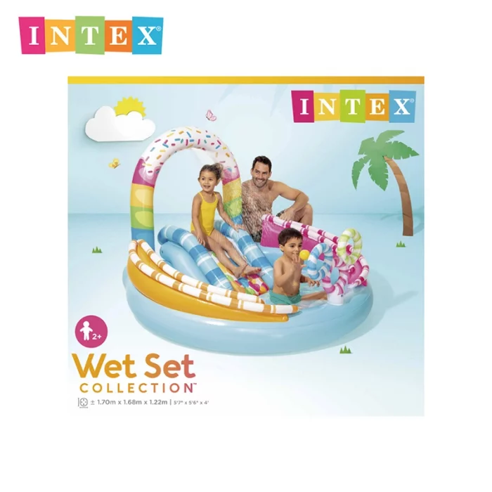 استخر بادی فواره دار اینتکس مدل آبنباتی کوچک Intex Candy کد 57144