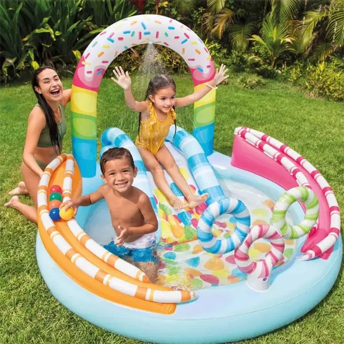 استخر بادی فواره دار اینتکس مدل آبنباتی کوچک Intex Candy کد 57144