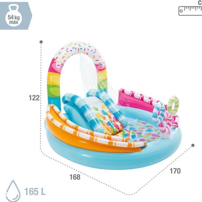 استخر بادی فواره دار اینتکس مدل آبنباتی کوچک Intex Candy کد 57144