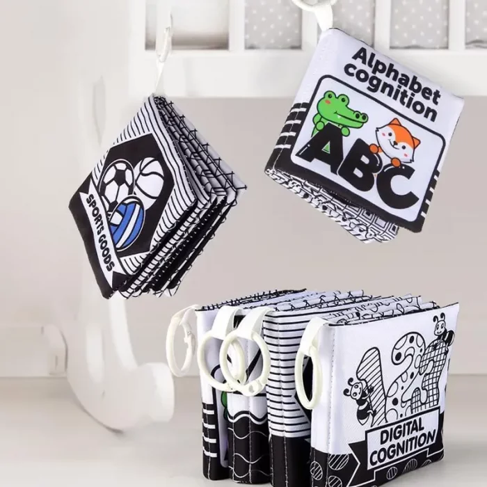 کتاب پارچه ای آموزشی سیاه و سفید مدل اعداد کد 665364