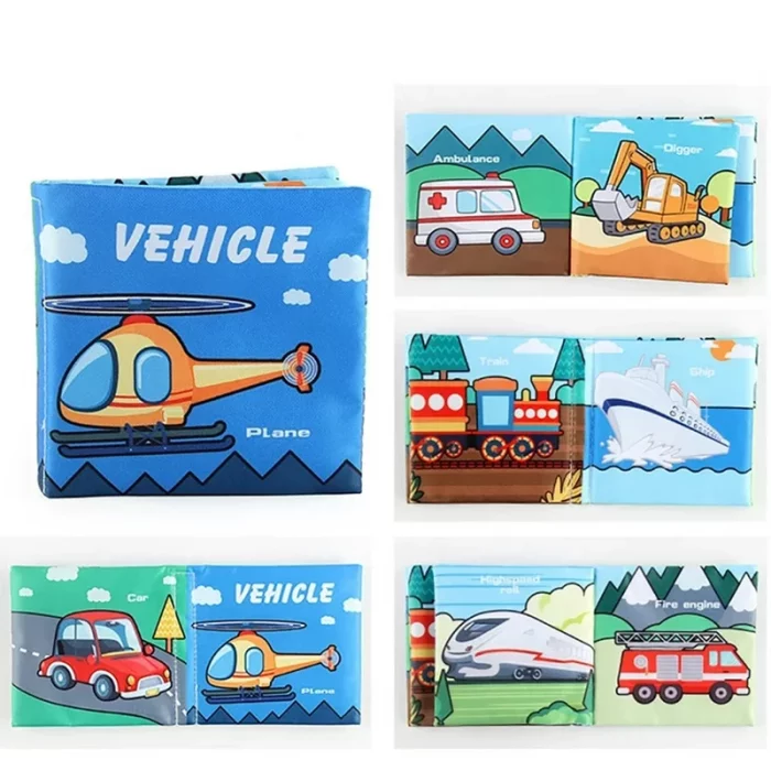 کتاب پارچه ای آموزشی مدل وسایل نقلیه کد 665321