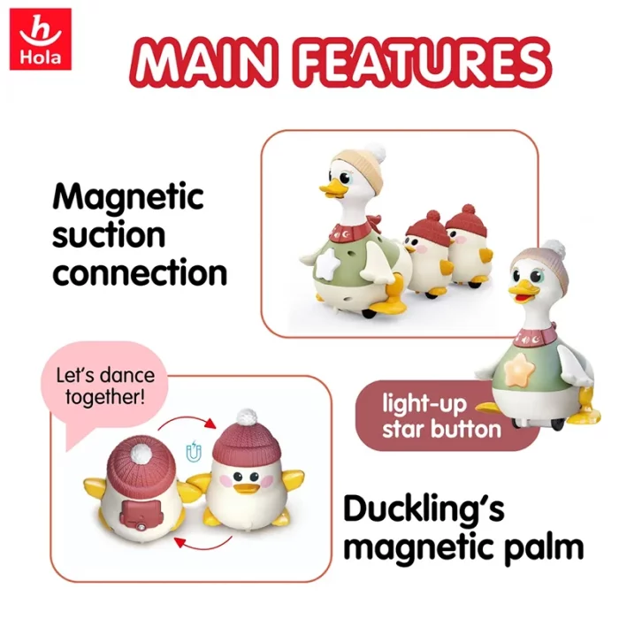 اردک و جوجه موزیکال هولی تویز سنسور دار هولی تویز Huile Toys  کد HE9987