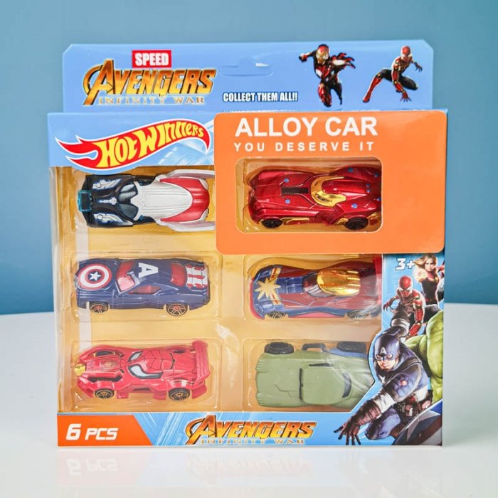 ماشین هات ویلز 6 عددی مدل قهرمانان AVENGERS کد 8886