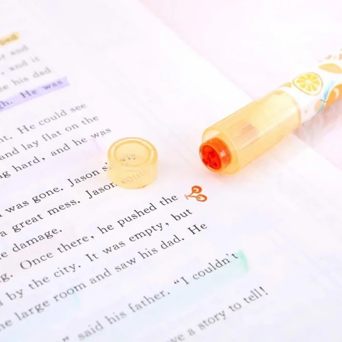 هایلایتر و مهر 6 عددی فانتزی طرح میوه کد P/932/A