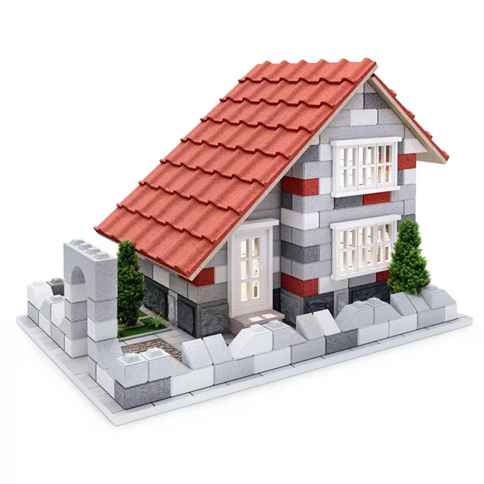 اسباب بازی ساختنی 367 تکه مدل ویلای دو طبقه اشل ESHEL کد 093077