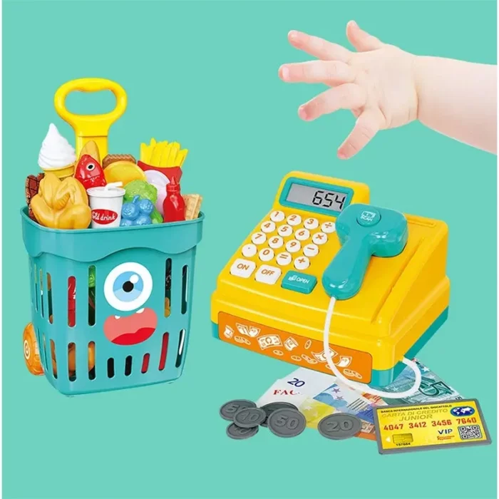 اسباب بازی صندوق فروشگاهی با ترولی مدل 35654