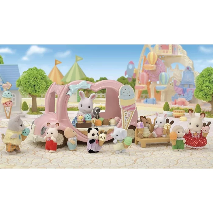 اسباب بازی سیلوانیان فامیلیز Sylvanian Families مدل Adventure Kindergarten Bus Rainbow کد 5744