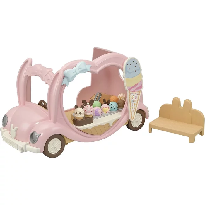 اسباب بازی سیلوانیان فامیلیز Sylvanian Families مدل Adventure Kindergarten Bus Rainbow کد 5744