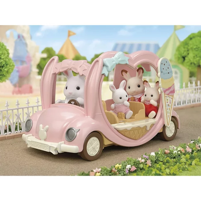 اسباب بازی سیلوانیان فامیلیز Sylvanian Families مدل Adventure Kindergarten Bus Rainbow کد 5744