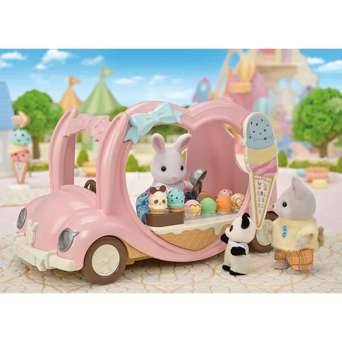 اسباب بازی سیلوانیان فامیلیز Sylvanian Families مدل Adventure Kindergarten Bus Rainbow کد 5744