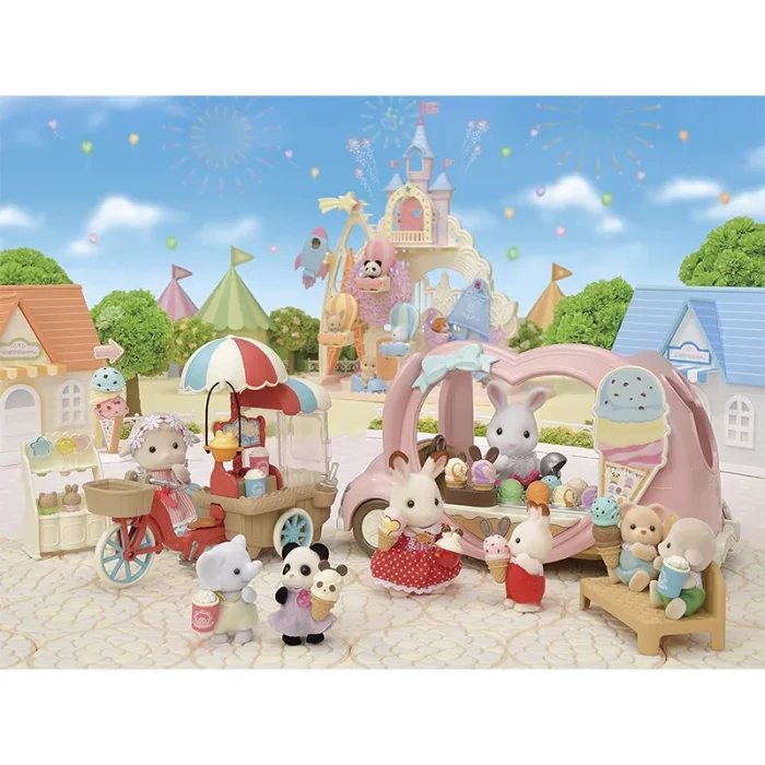 اسباب بازی سیلوانیان فامیلیز Sylvanian Families مدل Adventure Kindergarten Bus Rainbow کد 5744