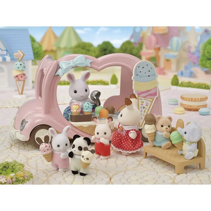 اسباب بازی سیلوانیان فامیلیز Sylvanian Families مدل Adventure Kindergarten Bus Rainbow کد 5744