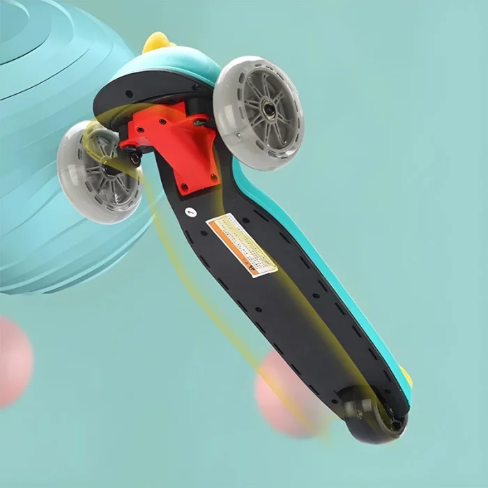 اسکوتر کودک چراغدار مدل دایناسور سبز کد P/806/SA