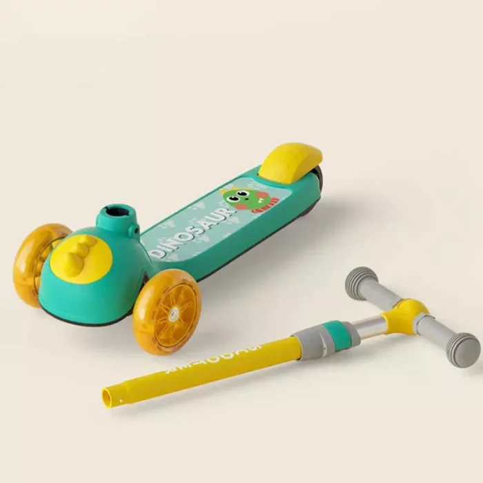 اسکوتر کودک چراغدار مدل دایناسور سبز کد P/806/SA