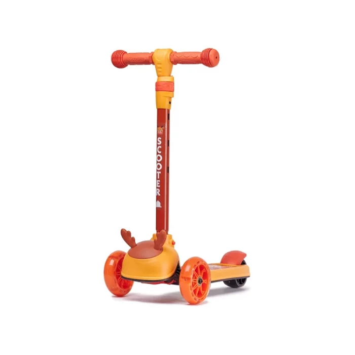 اسکوتر کودک چراغدار مدل گوزن نارنجی کد P/806/NA