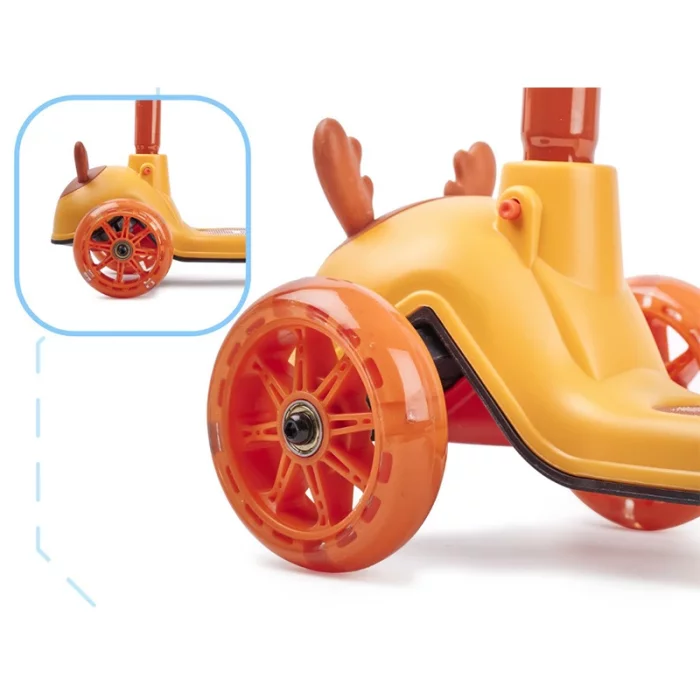اسکوتر کودک چراغدار مدل گوزن نارنجی کد P/806/NA