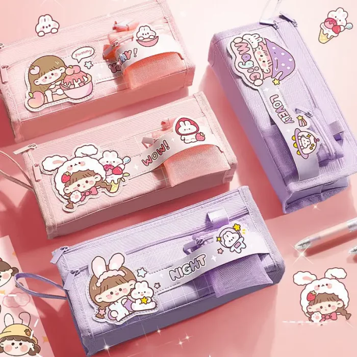 جامدادی فانتزی پارچه ای طرح دختر کد KBX1058