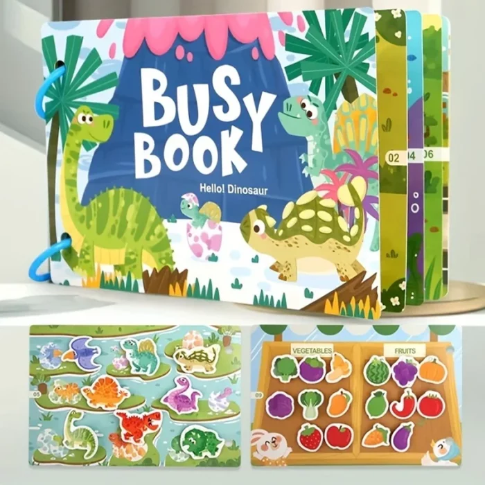 کتاب مونته سوری پازلی busy book مدل دایناسور کد 6685309