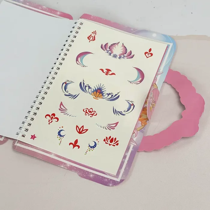 برچسب استیکر دفترچه ای دسته دار فانتزی کد LNFC012