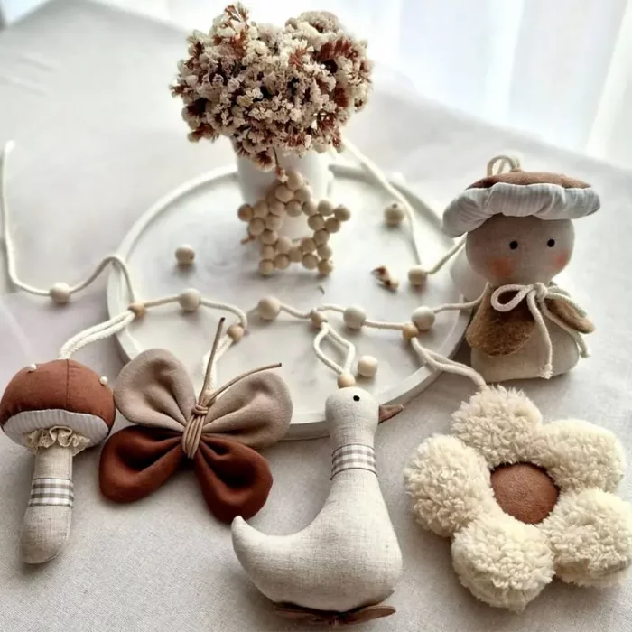 ریسه تخت عروسکی طرح گل کد 6690379