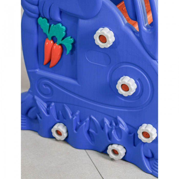 سرسره کودک مدل خرگوش سرمه ای با حلقه بسکتبال مدل P/PS5135/A