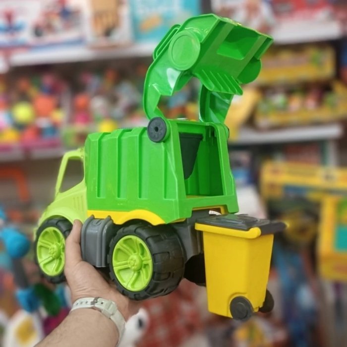 ماشین اسباب بازی حمل زباله رنگ سبز کد P/K110/B