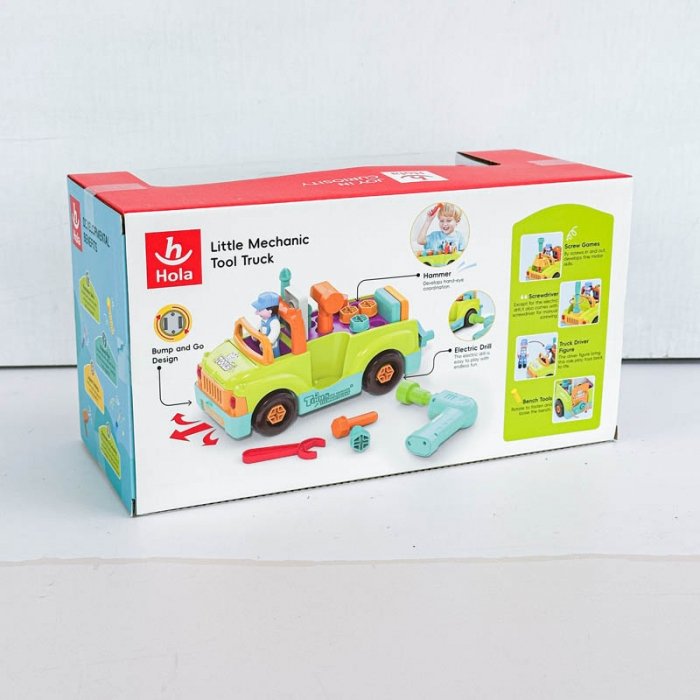 اسباب بازی کامیون ابزار هولی تویز Huile Toys رنگ سبز کد  6109