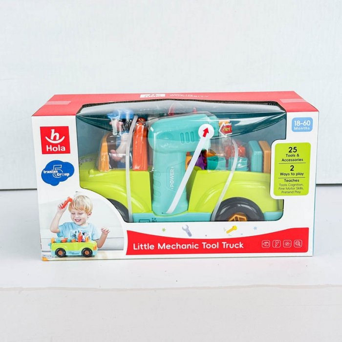 اسباب بازی کامیون ابزار هولی تویز Huile Toys رنگ سبز کد  6109