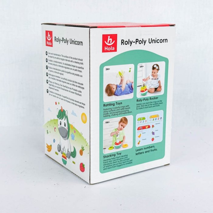 برج هوش تعادلی جغجغه ای هولی تویز Huile Toys مدل یونیکورن کد 3136