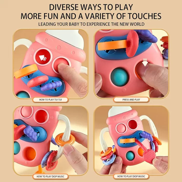 اسباب بازی دندانگیر 5 در 1 طرح شیشه شیر کد 68870