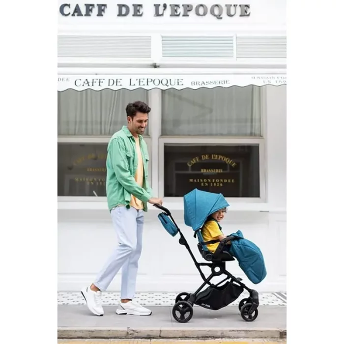 کالسکه کودک 2 کاره رنگ ذغالی کد P/518/A