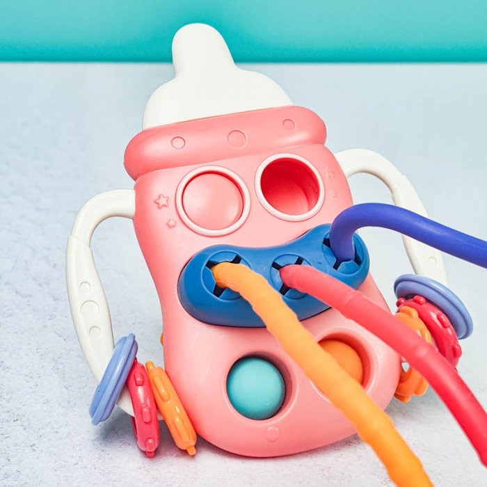 اسباب بازی دندانگیر 5 در 1 طرح شیشه شیر کد 68870