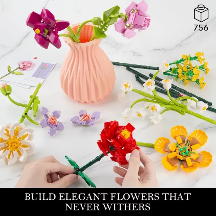 لگو گلدان گل 8 شاخه کد P/109/1