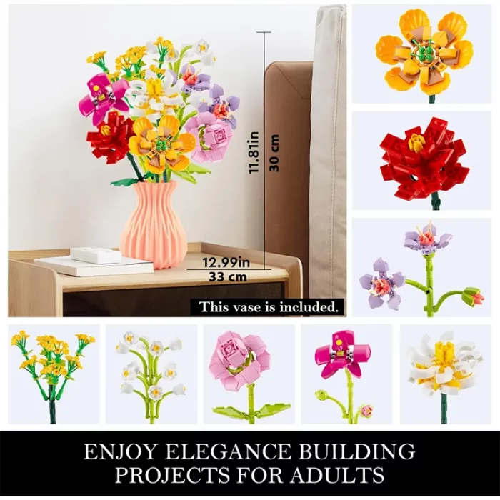 لگو گلدان گل 8 شاخه کد P/109/1