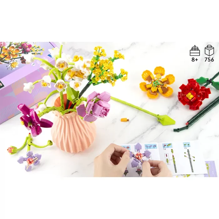 لگو گلدان گل 8 شاخه کد P/109/1