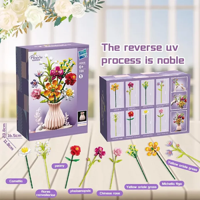 لگو گلدان گل 8 شاخه کد P/109/1