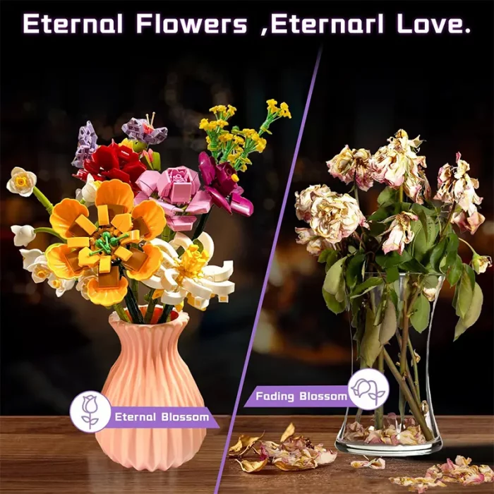 لگو گلدان گل 8 شاخه کد P/109/1