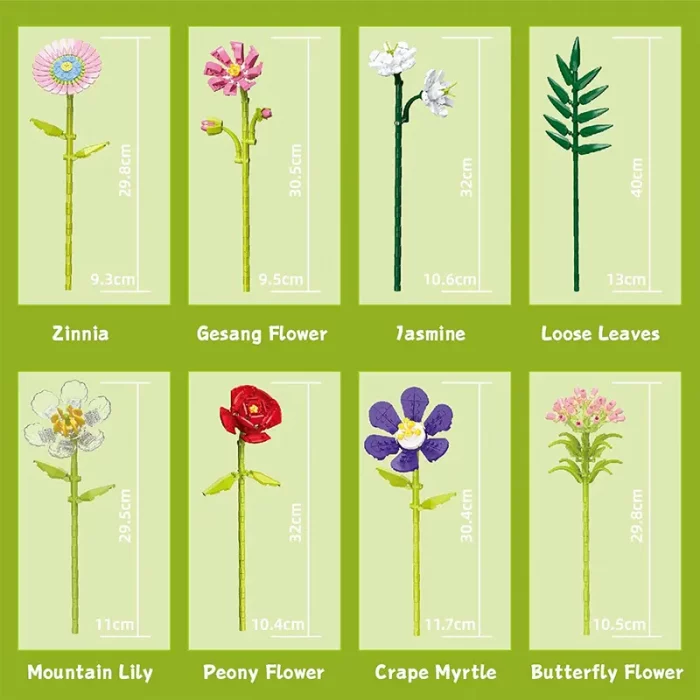 لگو گلدان گل 8 شاخه کد P/109/2