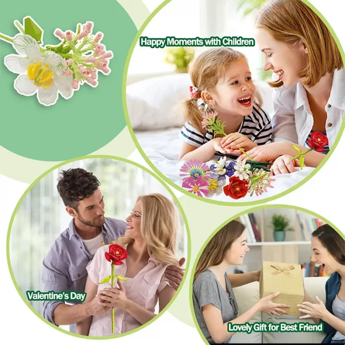 لگو گلدان گل 8 شاخه کد P/109/2