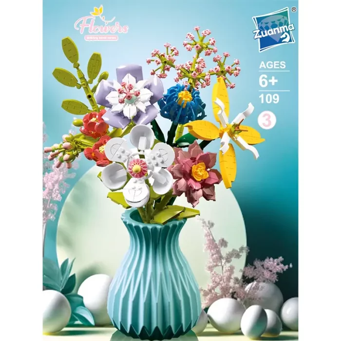 لگو گلدان گل 8 شاخه کد P/109/3