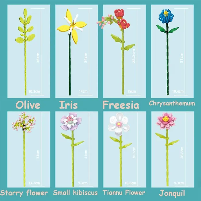 لگو گلدان گل 8 شاخه کد P/109/3