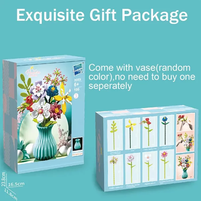 لگو گلدان گل 8 شاخه کد P/109/3