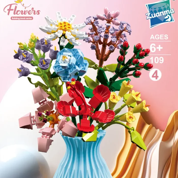 لگو گلدان گل 8 شاخه کد P/109/4