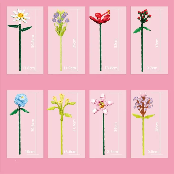 لگو گلدان گل 8 شاخه کد P/109/4