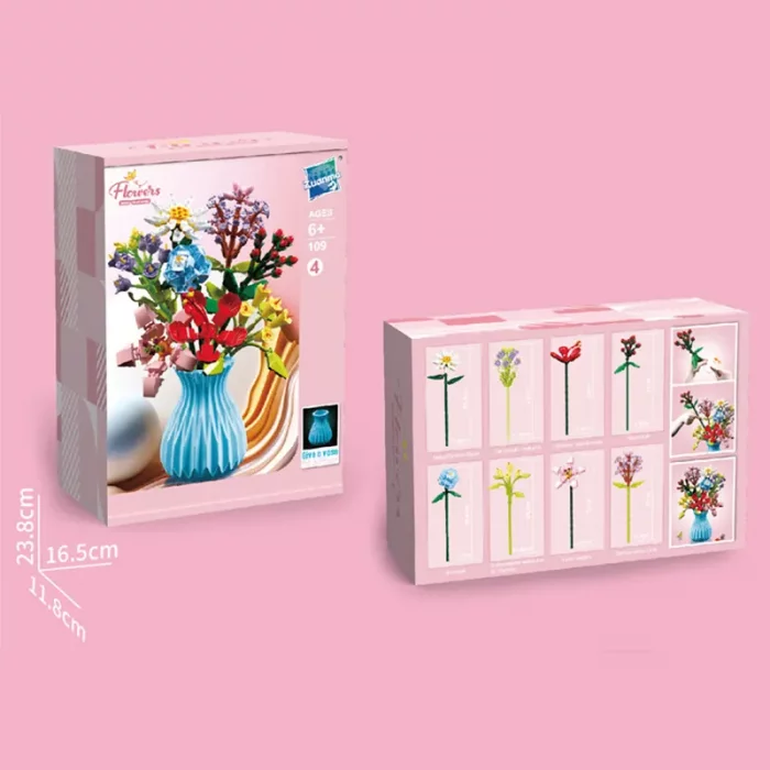 لگو گلدان گل 8 شاخه کد P/109/4