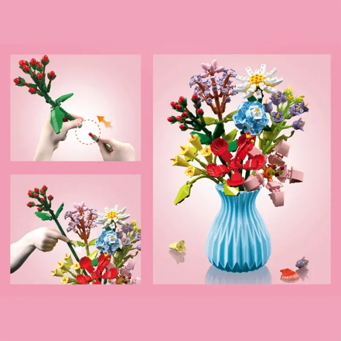 لگو گلدان گل 8 شاخه کد P/109/4