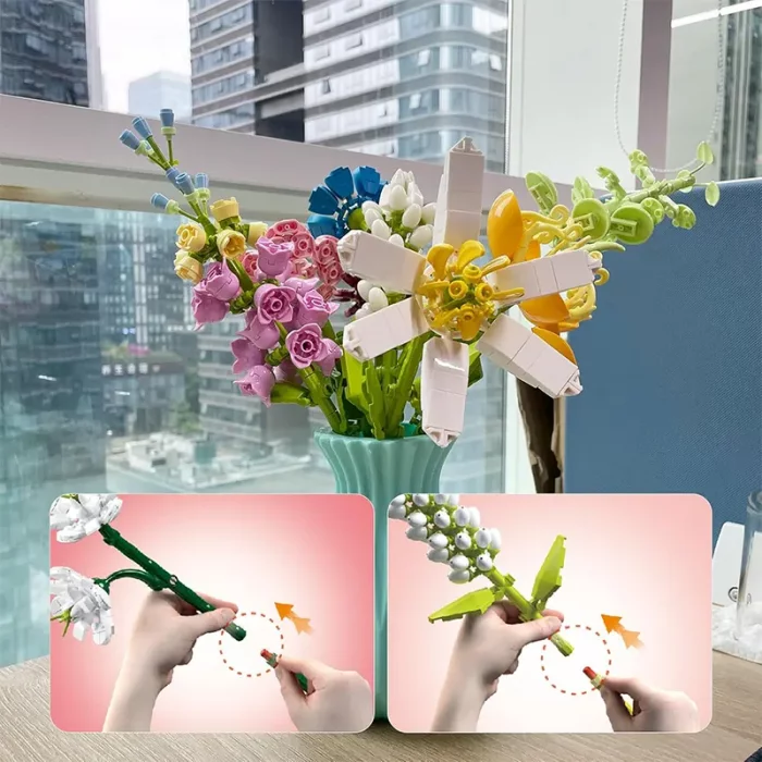 لگو گلدان گل 8 شاخه کد P/109/5