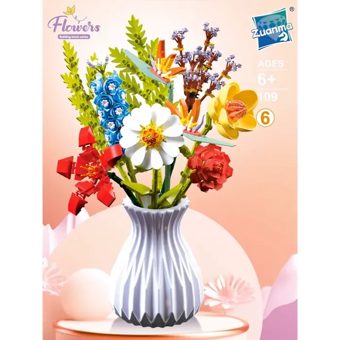 لگو گلدان گل 8 شاخه کد P/109/6