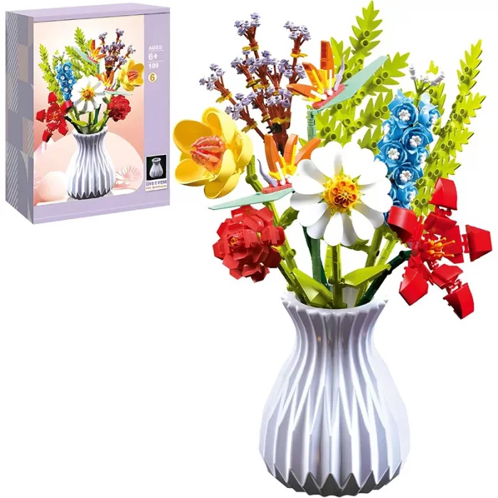 لگو گلدان گل 8 شاخه کد P/109/6