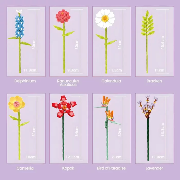 لگو گلدان گل 8 شاخه کد P/109/6